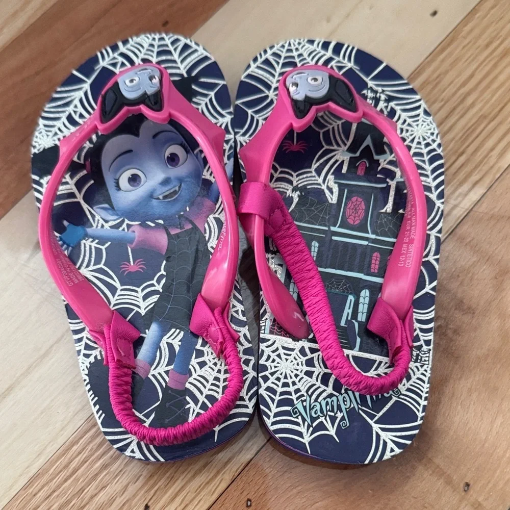 Kids Pink & Blue Vampirina Flip Flops